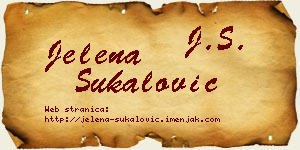 Jelena Šukalović vizit kartica
